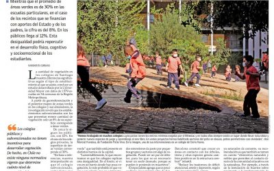 Colegios privados triplican la superficie de vegetación de los subvencionados en Santiago, Educación de El Mercurio